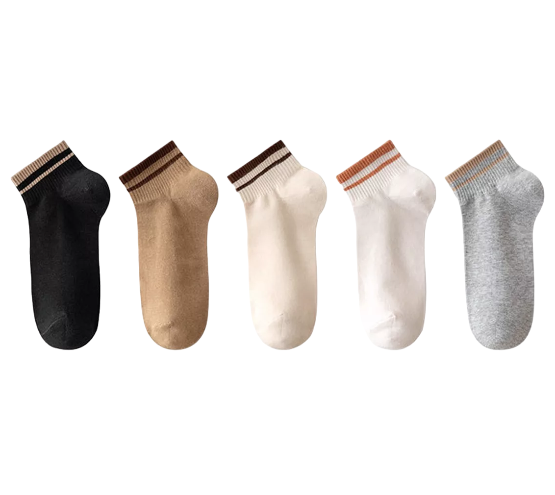 Calcetines Transpirables Alta Calidad 5 Pares Para Mujer Color: Estilo 1