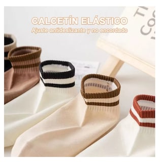 Foto 5 | Calcetines Transpirables Alta Calidad 5 Pares Para Mujer Color: Estilo 1