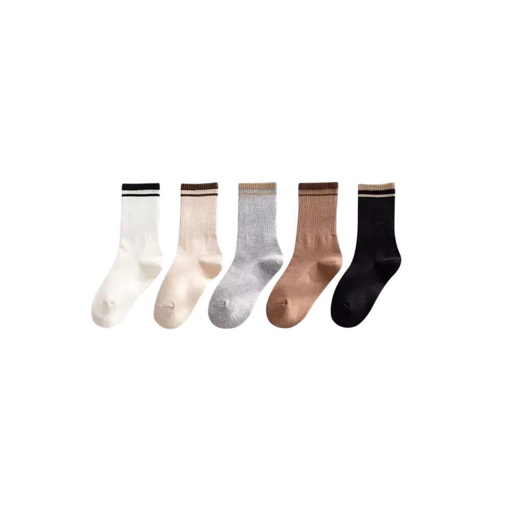 5 Pares De Calcetines Deportivas Para Mujer Colores