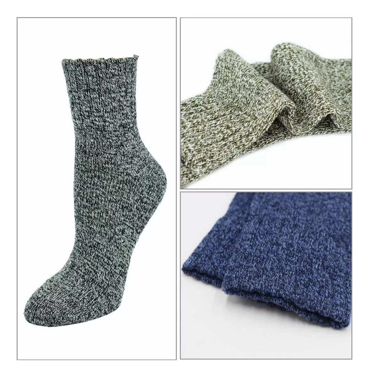 Foto 5 | Calcetines Termicos Unisex Largos Tejidos 5 Pares Adecuado Para Hombres