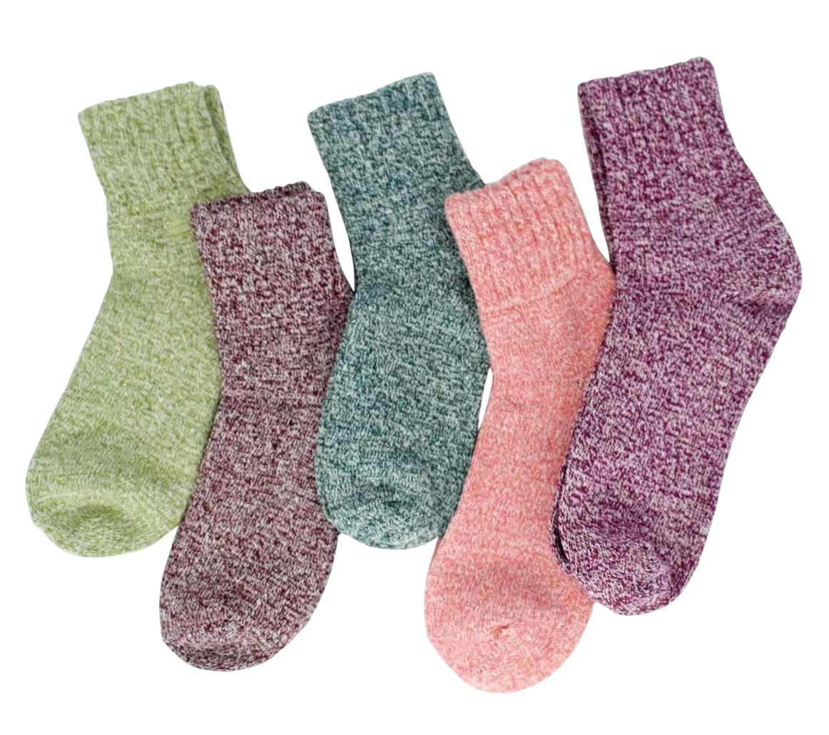 Foto 2 pulgar | Calcetines Termicos Unisex Largos Tejidos 5 Pares Adecuado Para Mujeres