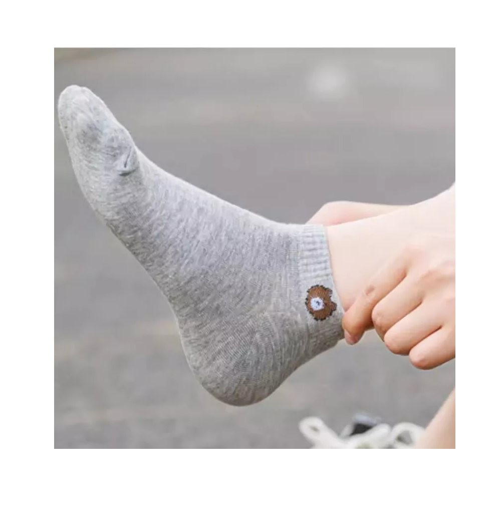 Foto 3 | 10 Pares De Calcetines Cortos De Mujer Con Dibujo De Oso Colores