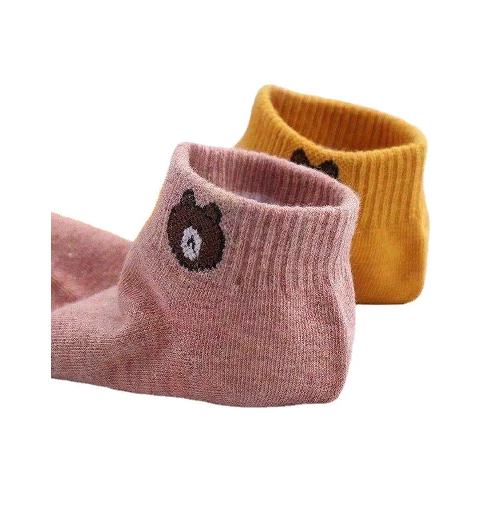 Foto 5 | 10 Pares De Calcetines Cortos De Mujer Con Dibujo De Oso Colores