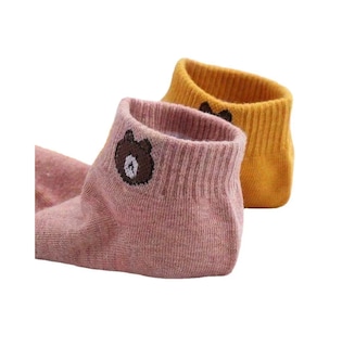 Foto 5 | 10 Pares De Calcetines Cortos De Mujer Con Dibujo De Oso Colores