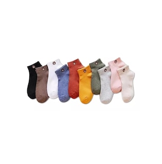 Foto 2 | 10 Pares De Calcetines Cortos De Mujer Con Dibujo De Oso Colores