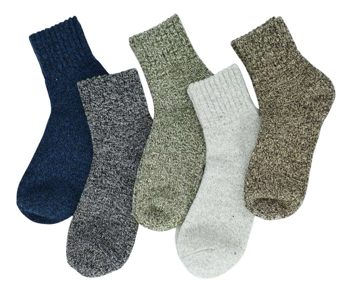 Foto 2 pulgar | Calcetines Termicos Unisex Largos Tejidos 5 Pares Adecuado Para Hombres