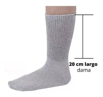 Foto 3 | Calcetines para Pie Diabético 12 Pares Gris Claro para Dama 20-25 cm de Pie
