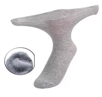 Foto 4 | Calcetines para Pie Diabético 12 Pares Gris Claro para Dama 20-25 cm de Pie
