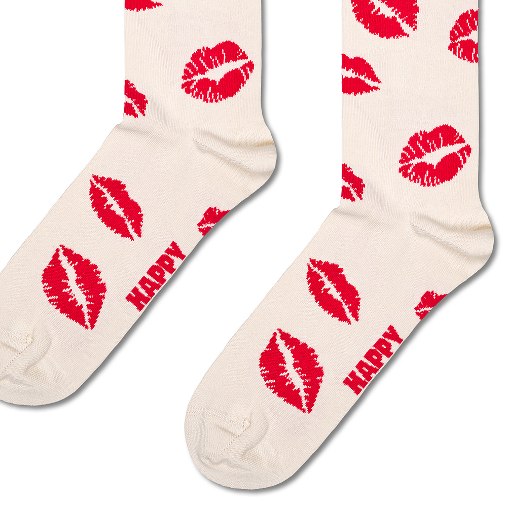 Foto 3 pulgar | Calcetines Happy Socks Diseño Labios Kisses Unisex