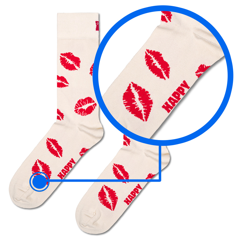 Foto 3 | Calcetines Happy Socks Diseño Labios Kisses Unisex