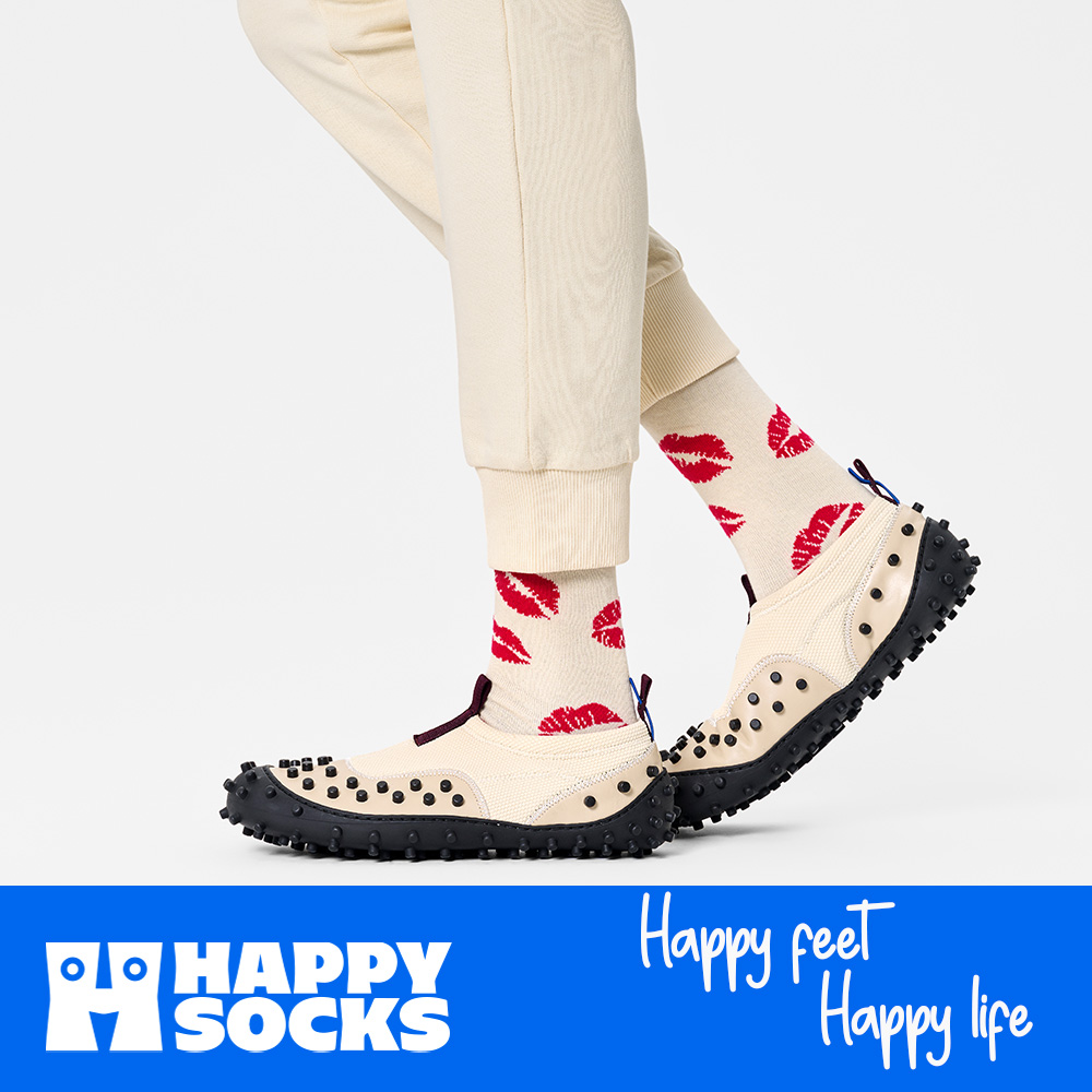 Foto 6 pulgar | Calcetines Happy Socks Diseño Labios Kisses Unisex