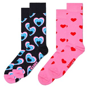 Foto 1 | Set 2 Calcetines Happy Socks Diseño Corazones Unisex