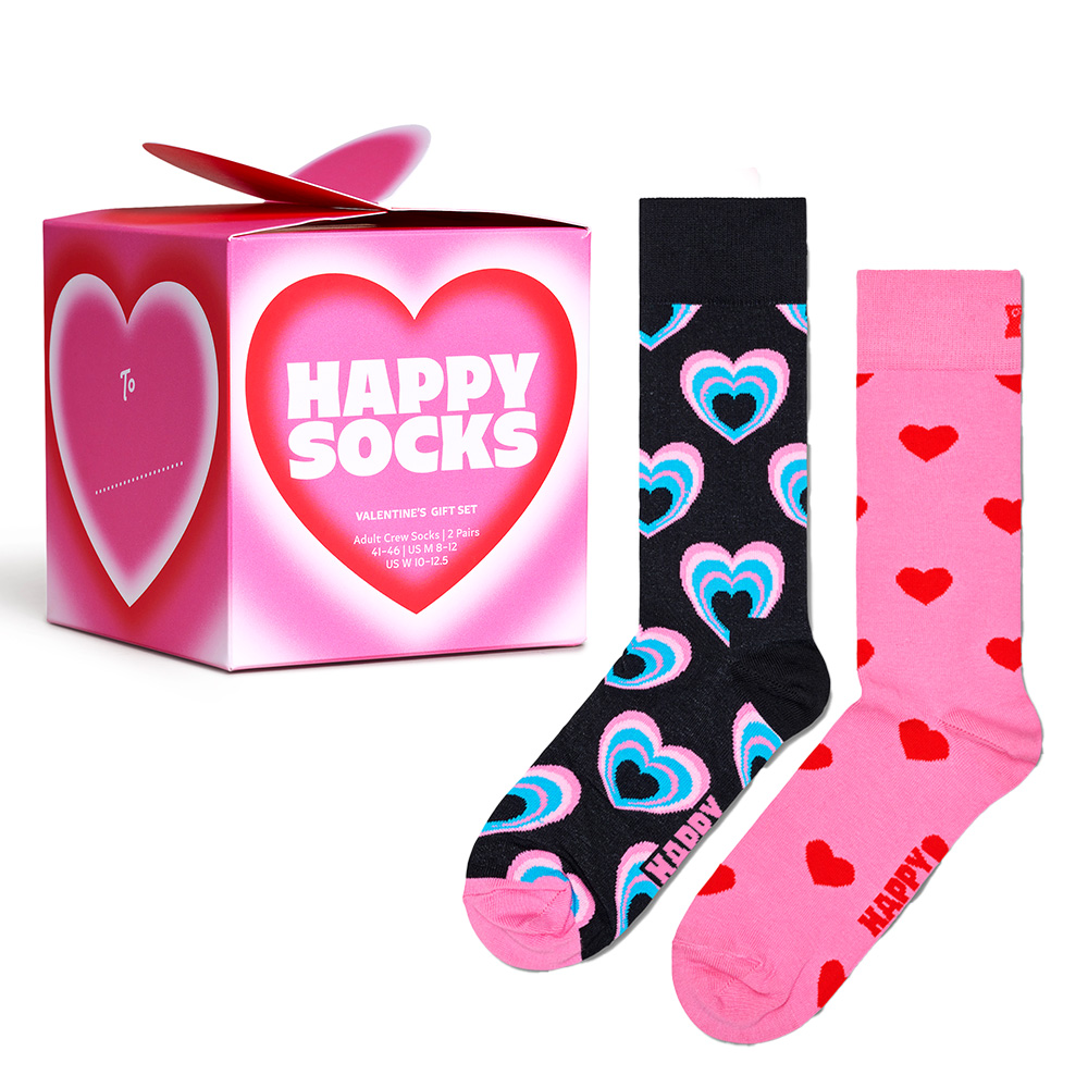 Foto 4 | Set 2 Calcetines Happy Socks Diseño Corazones Unisex