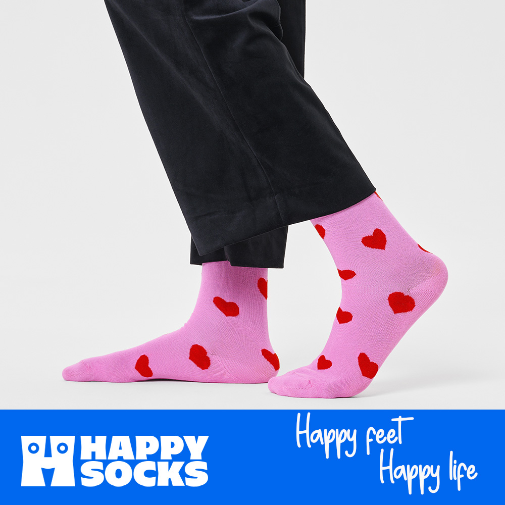 Foto 8 pulgar | Set 2 Calcetines Happy Socks Diseño Corazones Unisex