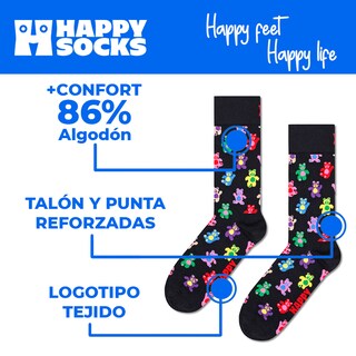 Foto 4 | Calcetines Happy Socks Diseño Ositos Multicolor Unisex