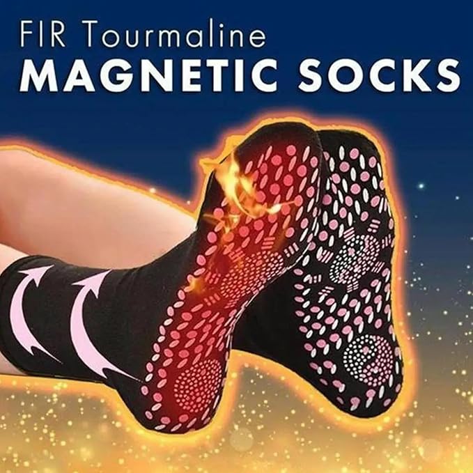 Foto 8 pulgar | 2 Pares De Calcetines Térmicos Y Acupresión (talla Universal, Unisex, Colores Negro Y Azul)