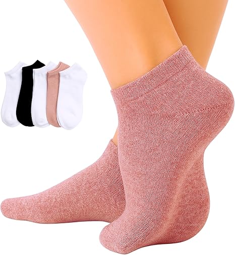 Foto 2 pulgar | Pack 5 Pares Calcetines Bajos Para Mujer Ultra Suaves | Corte Bajo Invisible | Tacto Sedoso Tipo Nube  ROSA/BLANCO/NEGRO