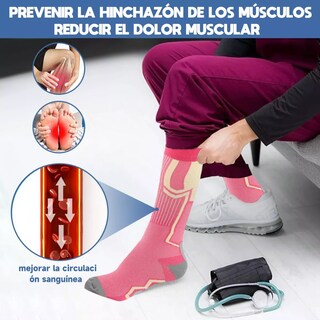 Foto 2 | Medias Calcetas de Compresión 5 Pares Talla L/XL Eo Safe Imports ESI-16949 Multicolor