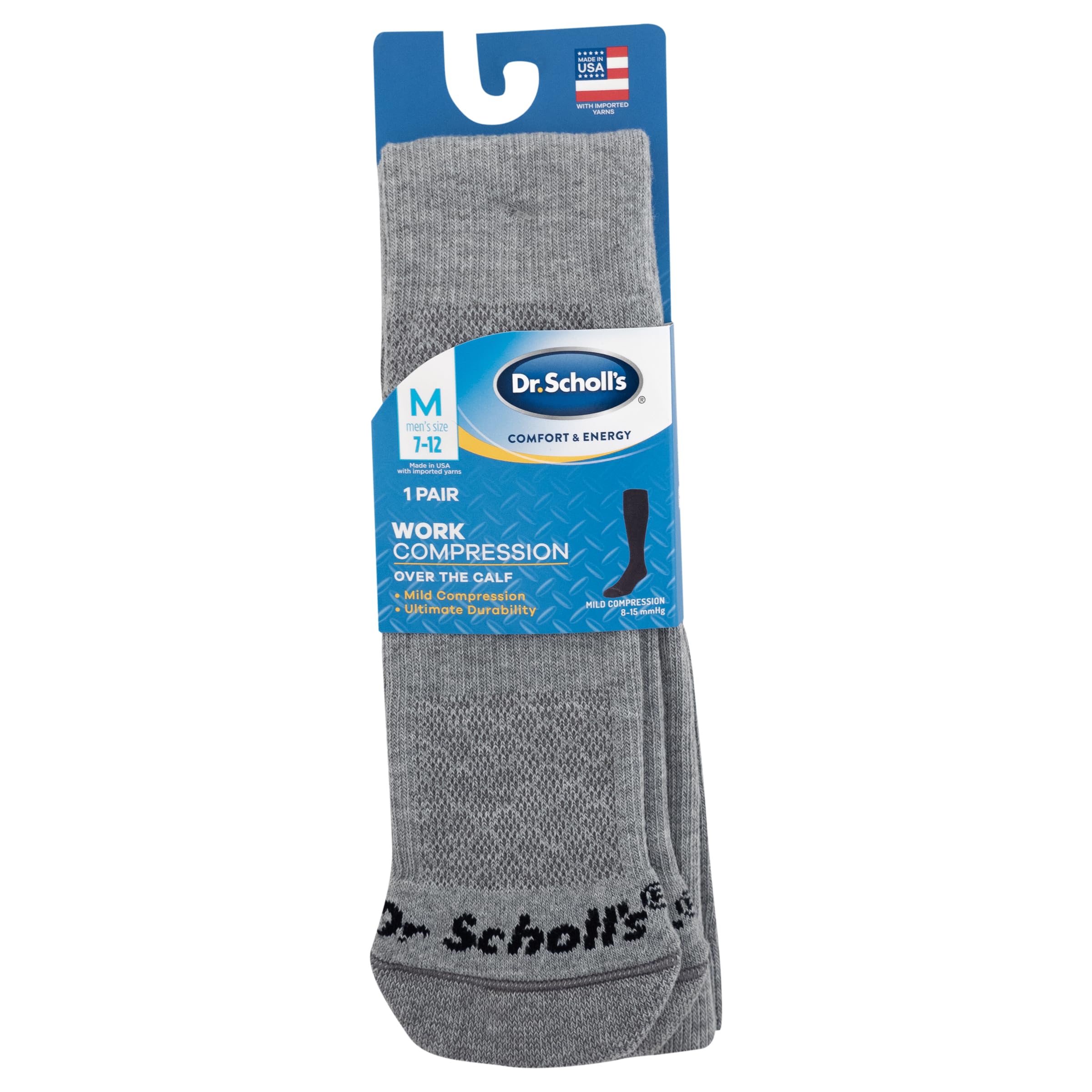 Foto 4 pulgar | Calcetines Dr. Scholl's Para Hombre, Deportivos Y De Trabajo, De Compresión, Color Gris - Venta Internacional.