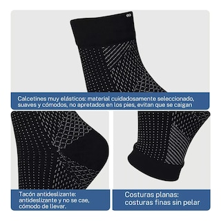 Foto 3 | 5 Pares De Calcetines Para Neuropatía Talla Ch/m Eo Safe Imports Esi-19772 Multicolor