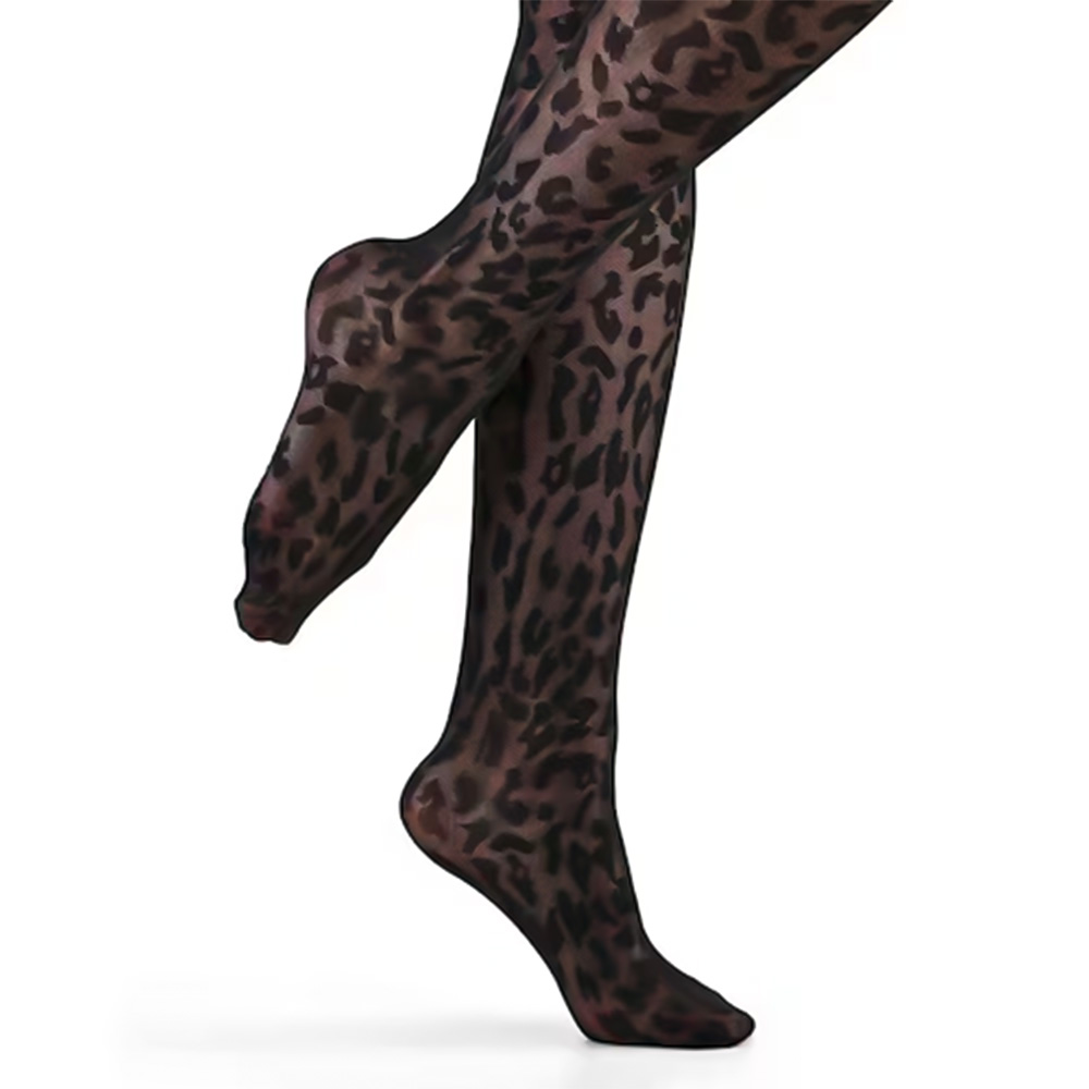 Foto 3 | Pantimedia Opaca Fantasía Con Estampado Animal Print | Set De 2 Piezas – Negro