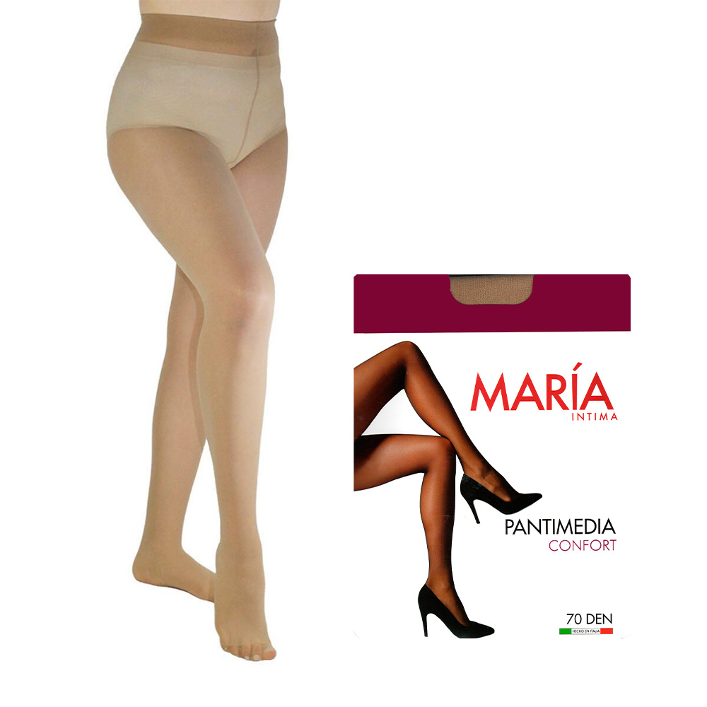 Foto 4 pulgar | Pantimedias Beige María Íntima 2 Piezas