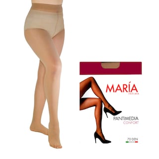 Foto 3 | Pantimedias Beige María Íntima 2 Piezas
