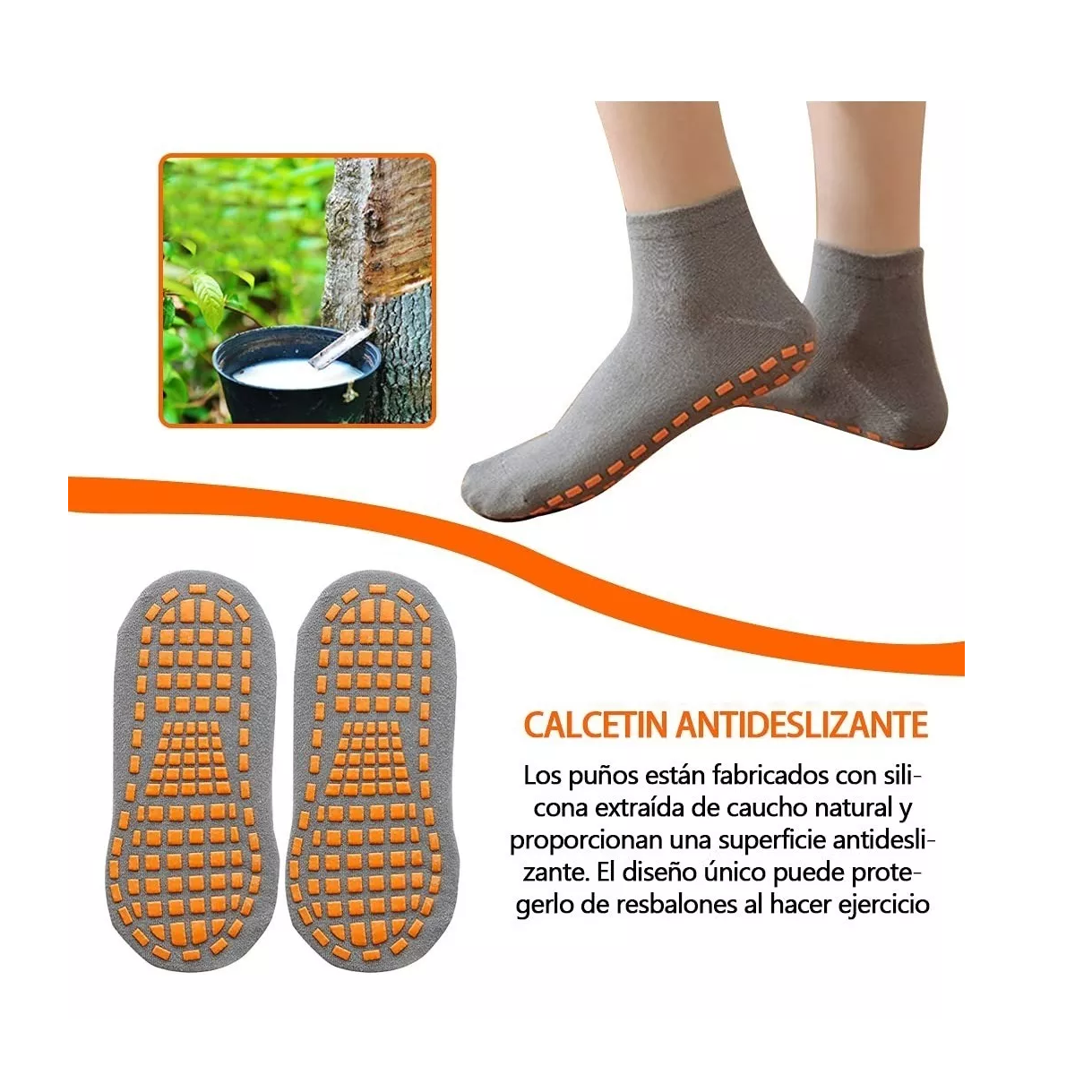 Foto 4 pulgar | Calcetines Antideslizantes De Yoga Eo Safe Imports Esi-5704 Multicolor