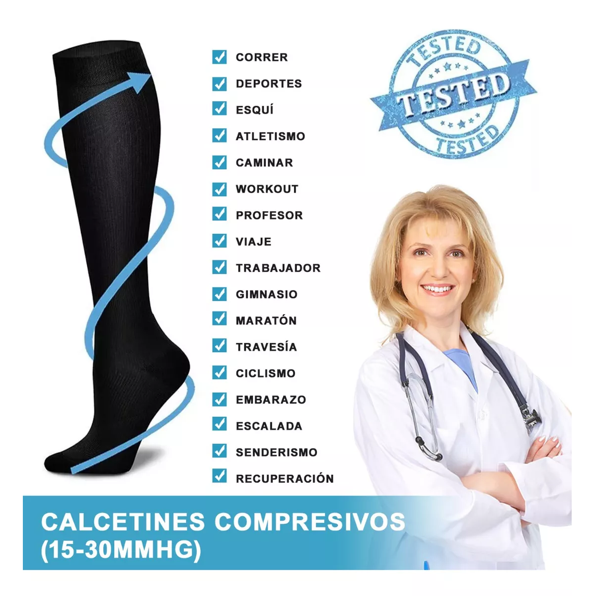 Foto 4 pulgar | Calcetas Deportivas Eo Safe Imports Esi 9629 color Negro 6 Pares
