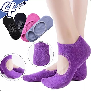 Foto 2 | Calcetines Para Yoga Pilates 4 Pares Eo Safe Imports Esi-15798 Multicolor