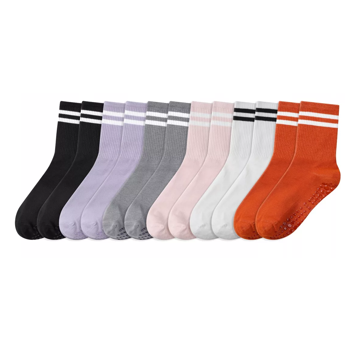 Foto 2 pulgar | 6 Piezas Medias De Yoga Pilates Para Mujer Eo Safe Imports Esi-15793 Multicolor