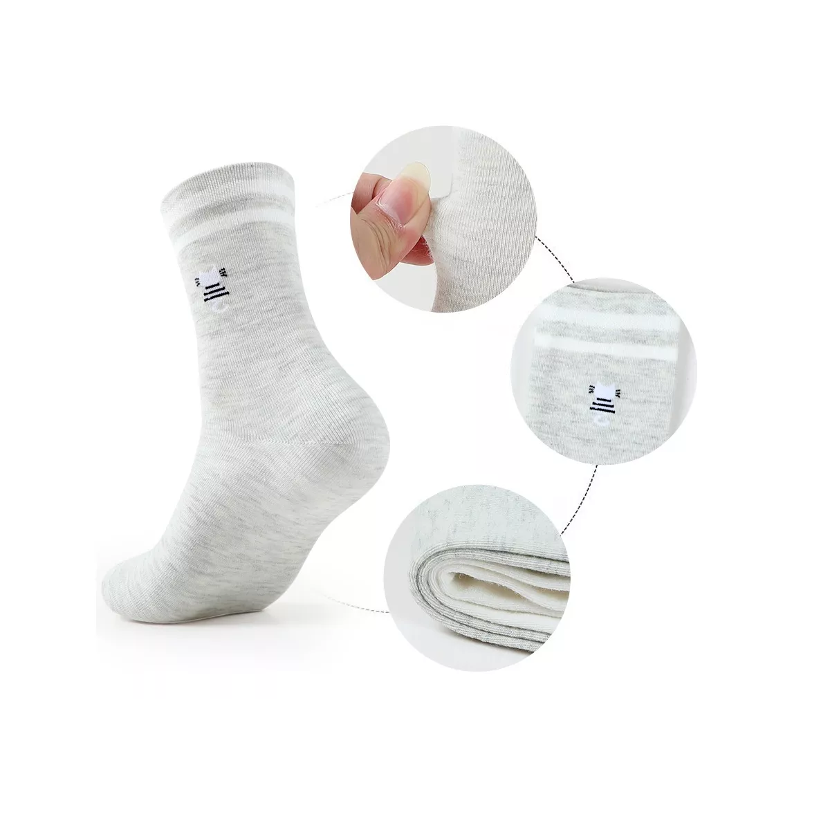 Foto 4 pulgar | Calcetas Largos Para Mujer Eo Safe Imports Esi-17332 Multicolor 6 Pares