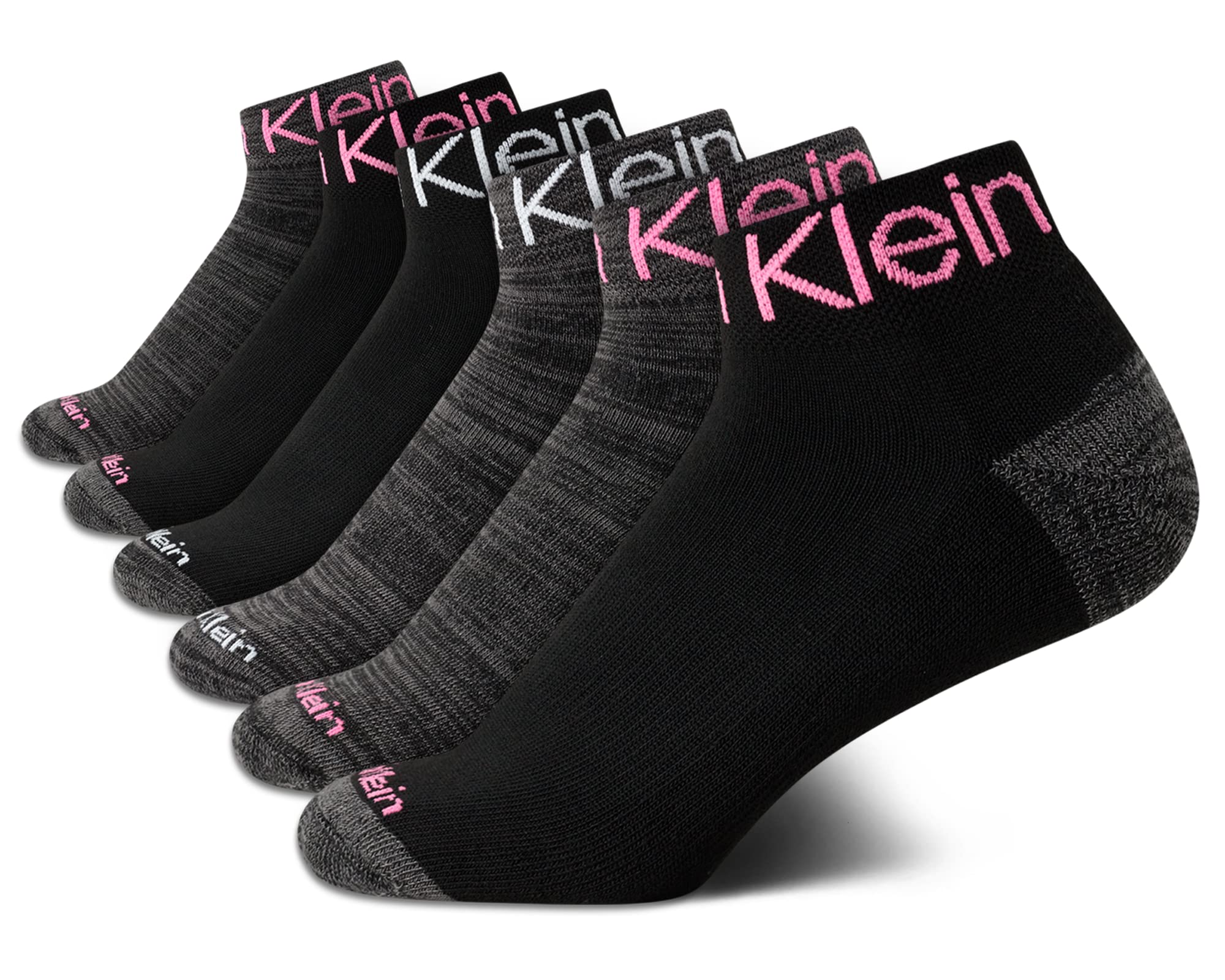 Foto 2 pulgar | Calcetines Calvin Klein Para Mujer, Paquete De 6, Tallas 4-10, Negros - Venta Internacional.