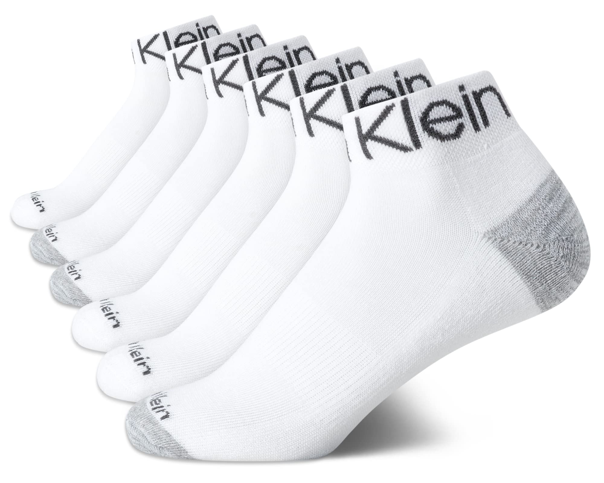 Foto 2 pulgar | Calcetines Calvin Klein Para Mujer, Paquete De 6, Tallas 4-10, Blancos - Venta Internacional.
