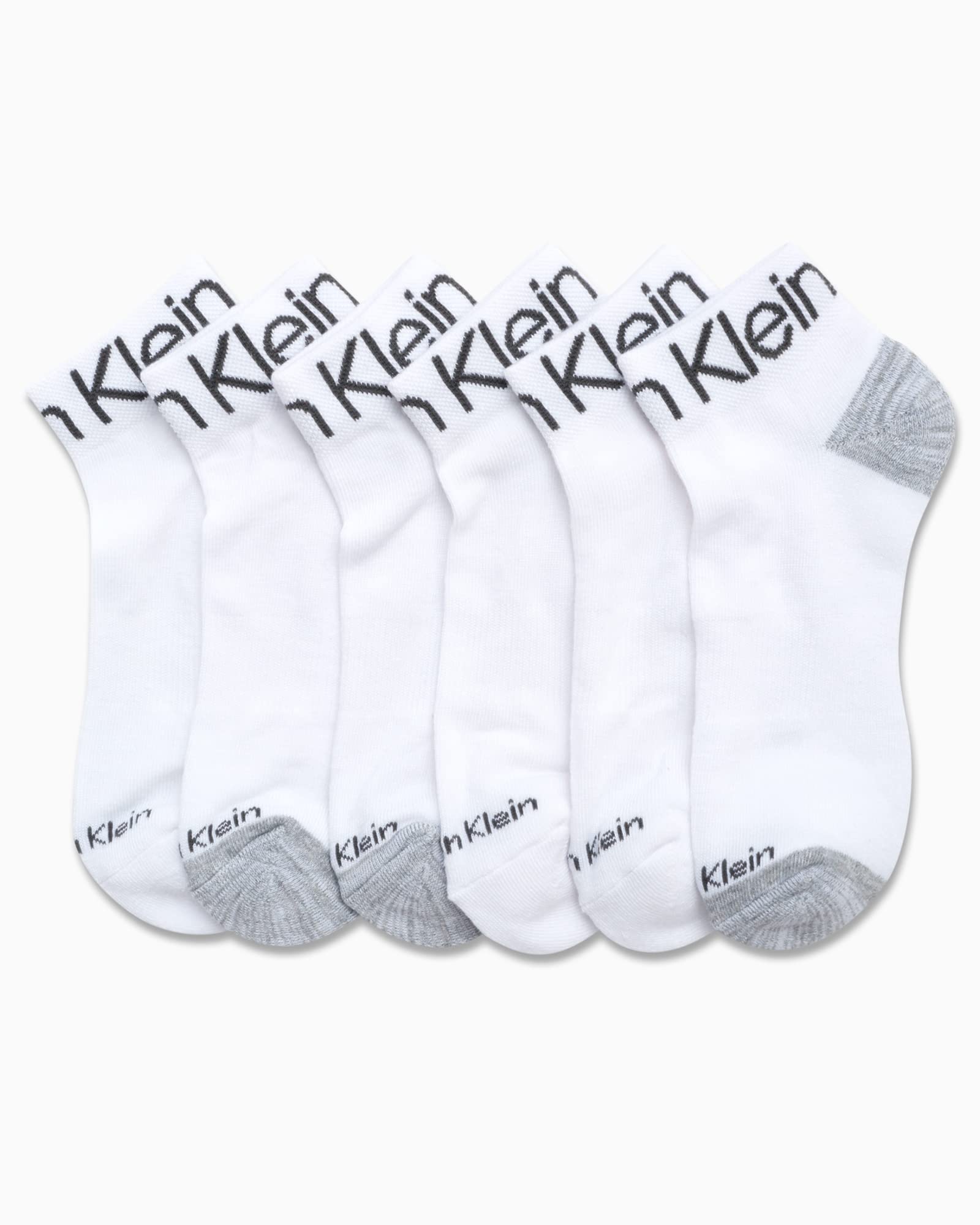 Foto 4 pulgar | Calcetines Calvin Klein Para Mujer, Paquete De 6, Tallas 4-10, Blancos - Venta Internacional.