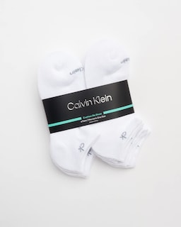 Foto 2 | Calcetines Calvin Klein Athletic Cushion No Show Para Mujer De 4 A 10 Años, Color Blanco - Venta Internacional.