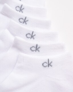 Foto 4 | Calcetines Calvin Klein Athletic Cushion No Show Para Mujer De 4 A 10 Años, Color Blanco - Venta Internacional.