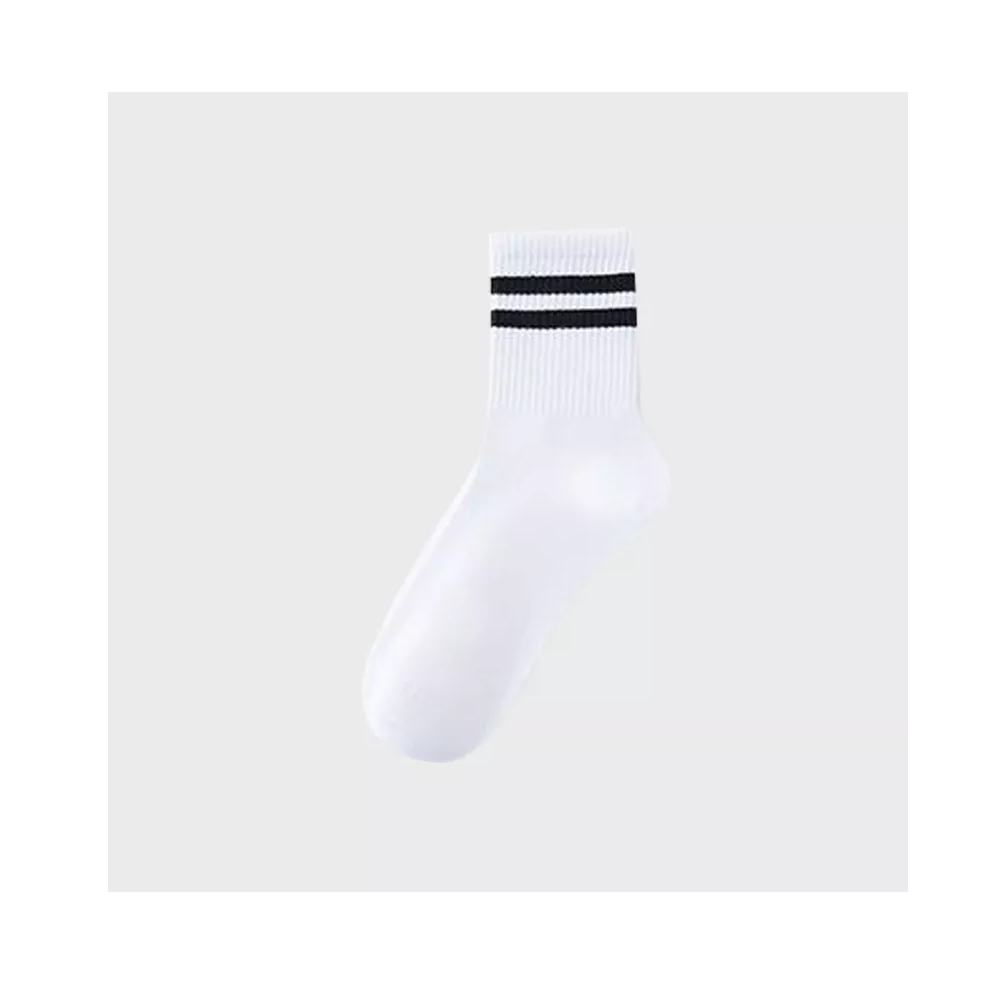 Foto 4 pulgar | Calcetas Unisex De Algodón Calcetines Deportivos 6 Pares, 3 Negros 3 Blancos 22.5mx-27mx