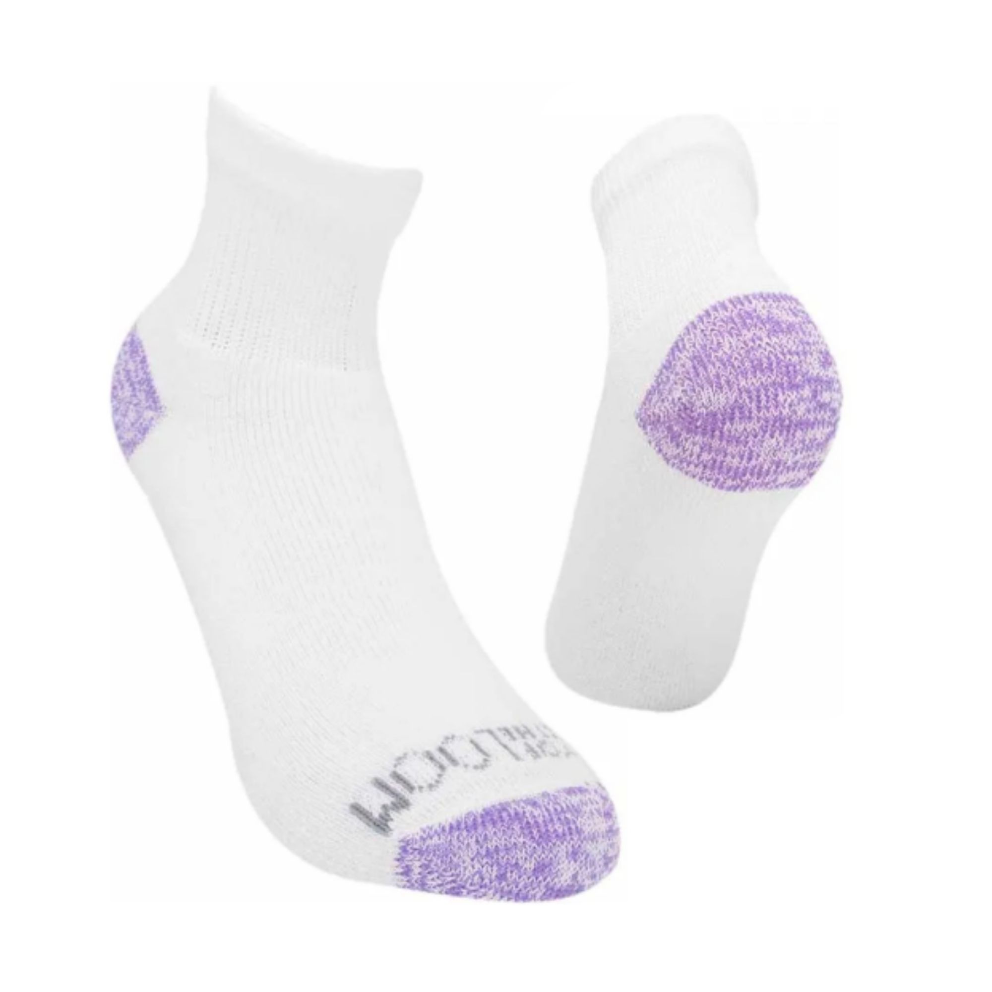 Foto 2 pulgar | 20 Pares De Calceta Quarter Para Mujer, Fruit Ot The Loom, Color Blanco Con Lila