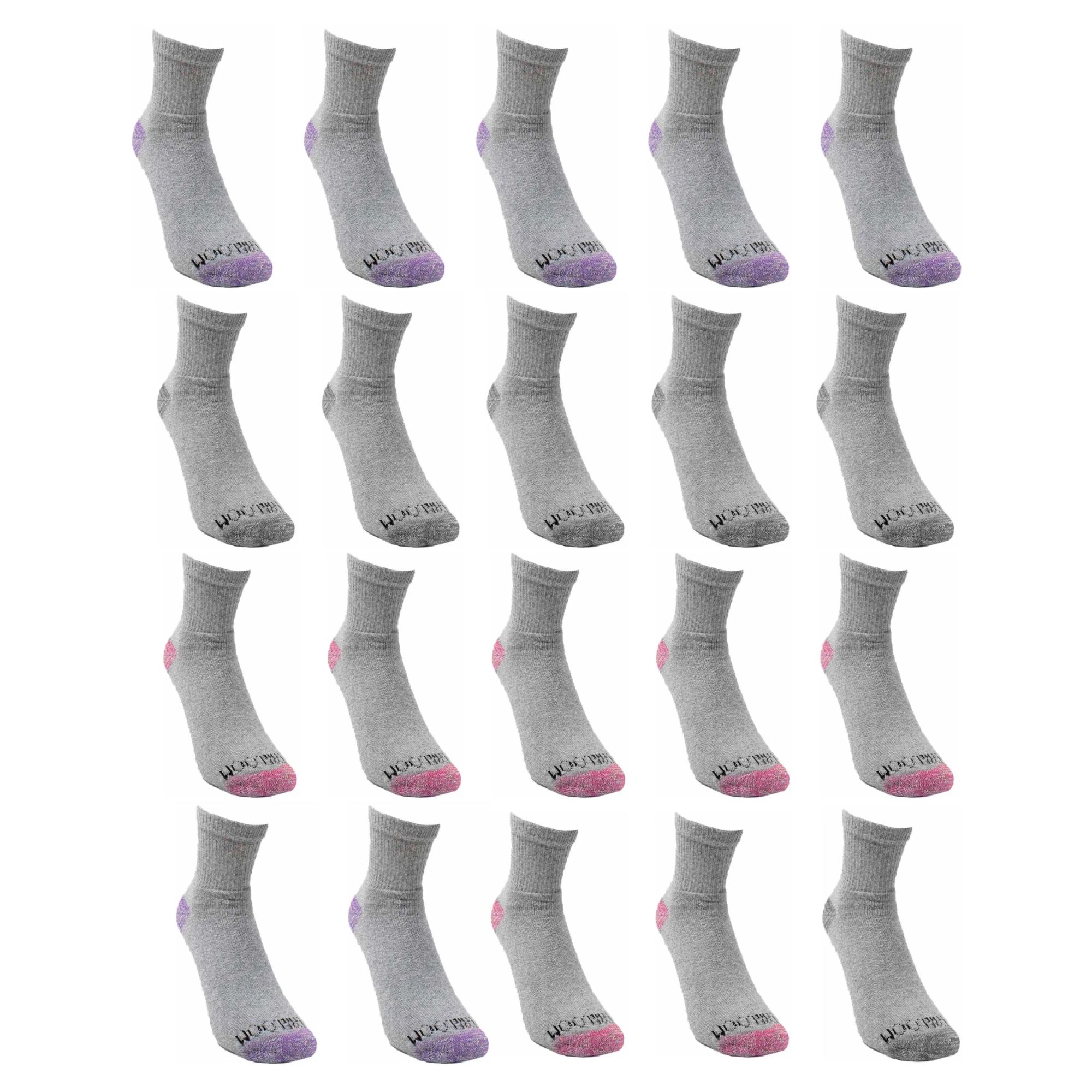 Foto 3 pulgar | 20 Pares De Calceta Quarter Para Mujer, Fruit Ot The Loom, Color Jaspe Multicolor