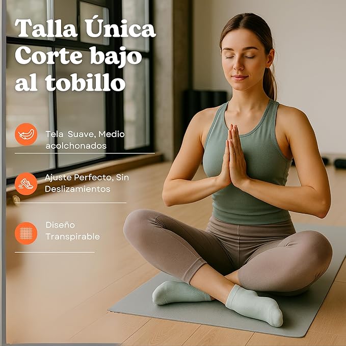 Foto 5 pulgar | Paquete De 10 Calcetines Mujer Tobilleros | Medios Acolchonados Para Mayor Comodidad | Calcetas Deportivas