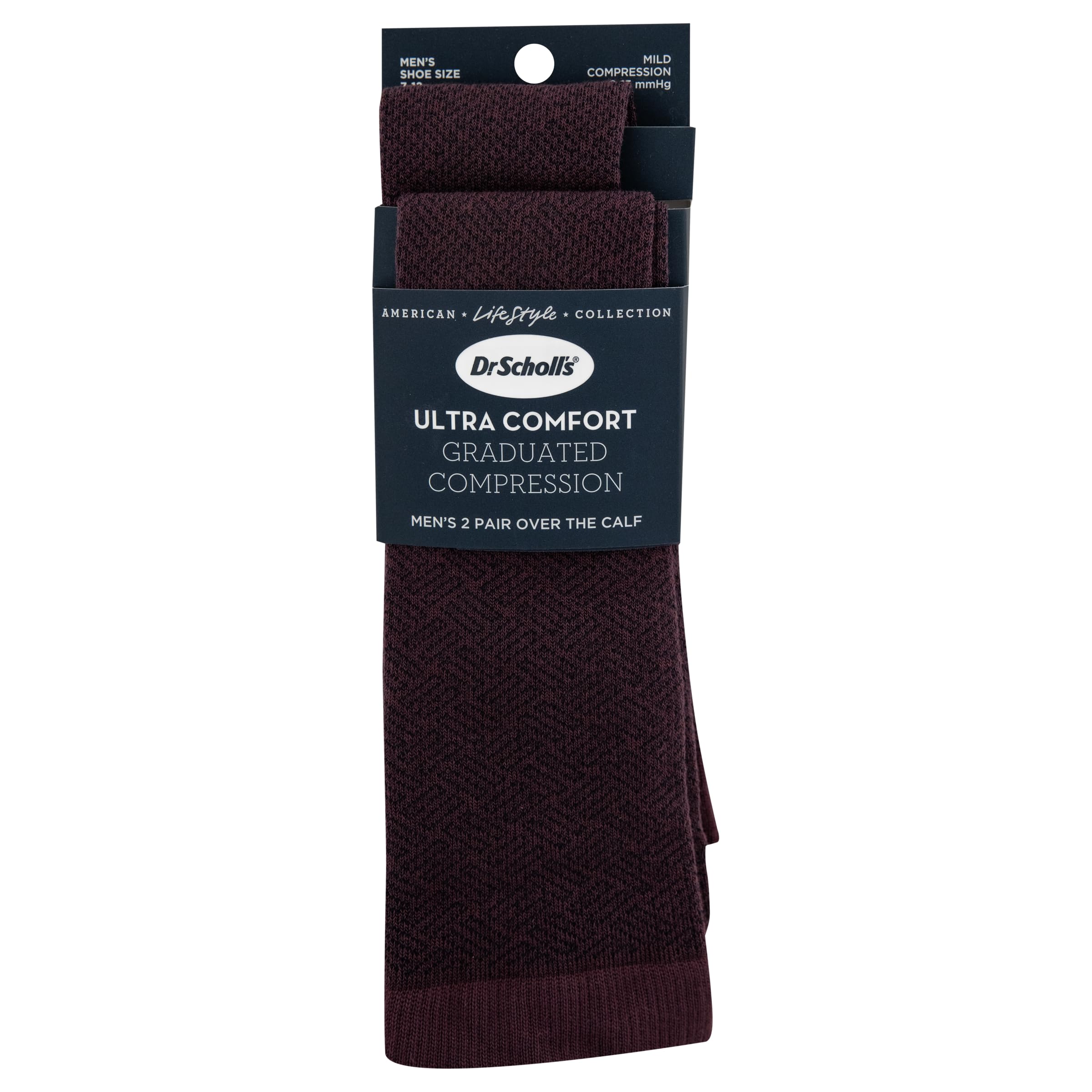Foto 5 pulgar | Calcetines Dr. Scholl's Graduate Compression Para Hombre, Color Burdeos - Venta Internacional.