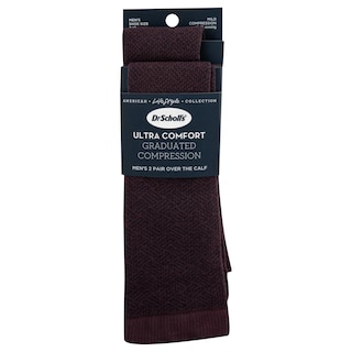 Foto 4 | Calcetines Dr. Scholl's Graduate Compression Para Hombre, Color Burdeos - Venta Internacional.