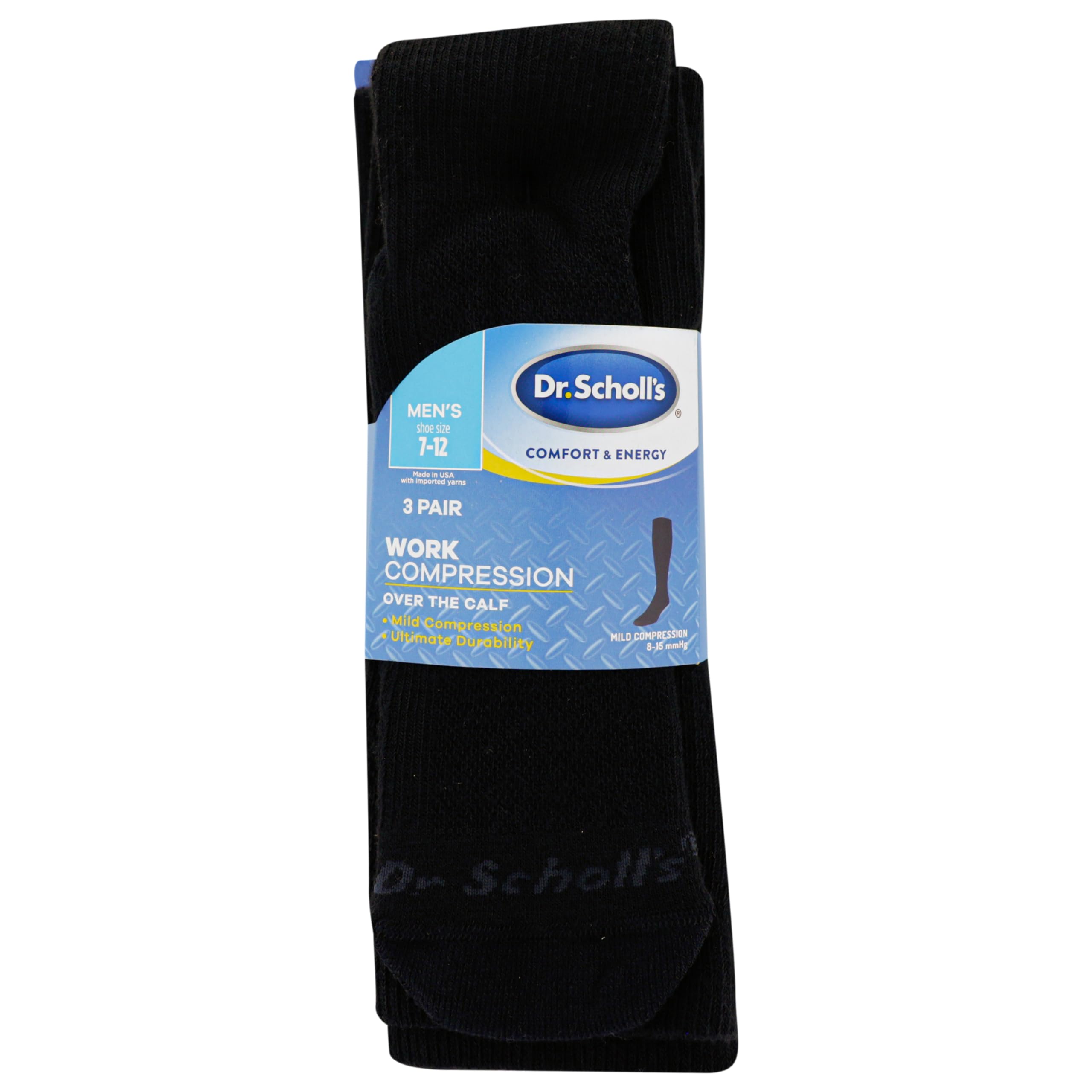 Foto 6 pulgar | Calcetines De Compresión Dr. Scholl's Para Hombre Work Black 6.5-12 Us - Venta Internacional.