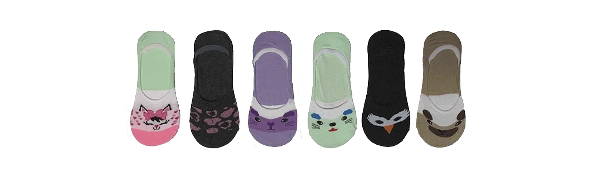 Foto 3 pulgar | Pack 6 Pares de Calcetas Invisible Protecto Pie Para Mujer Gran Galeón Con Diseños