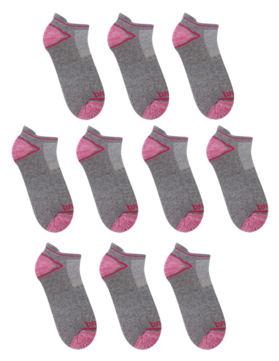 Foto 3 pulgar | Paquete Calcetines Tin para Dama Wilson con Felpa 10 Pares Jaspe Punta Talón Bicolor Unitalla