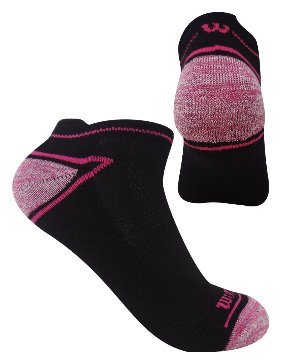 Foto 2 pulgar | Paquete Calcetines Tin para Dama Wilson con Felpa 20 Pares  Negro Punta Talón Bicolor Rosa Unitalla