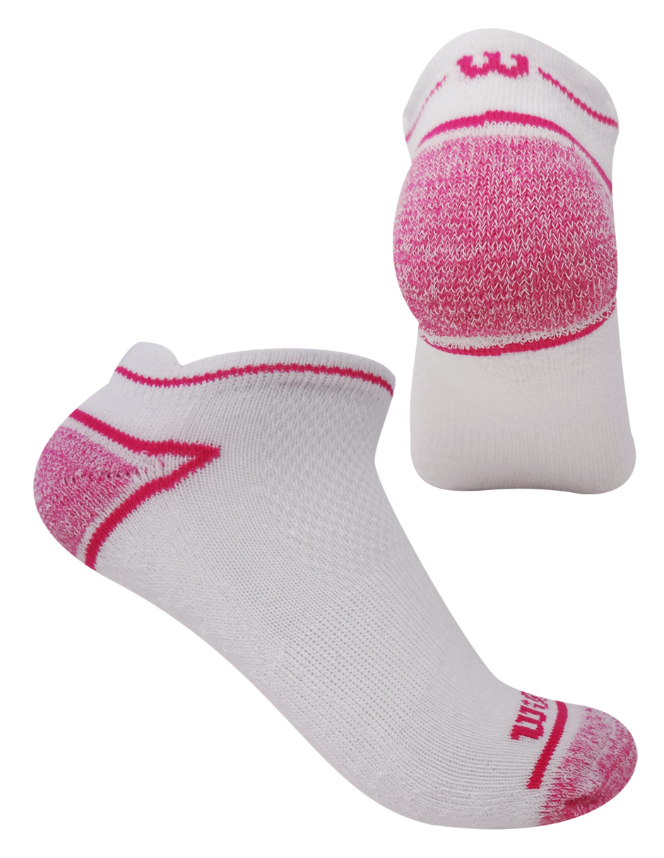 Foto 2 pulgar | Paquete de Calcetines Tin para Dama Wilson con Felpa 20 Pares Blanco Punta Talón Bicolor Rosa Unitalla