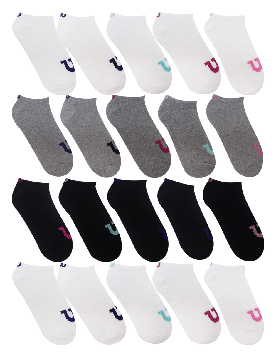 Foto 2 | Paquete Calcetines Tin para Dama Wilson con Felpa 20 Pares 10 Negro / 5 Blanco / 5 Jaspe W de colores Unitalla