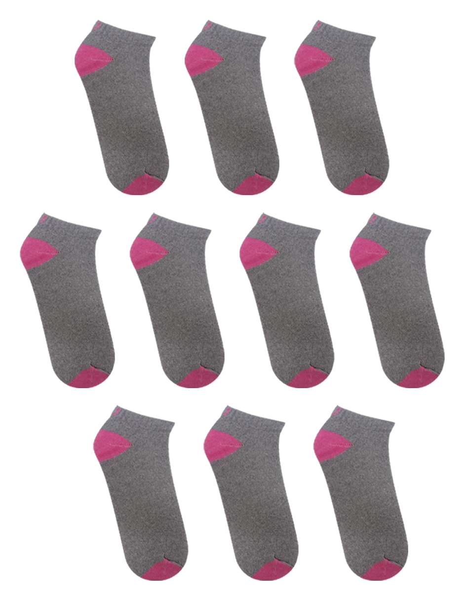 Foto 3 pulgar | Paquete de Calcetines Tin Dama Wilson con Felpa 10 Pares Jaspe Punta Talón Rosa Unitalla